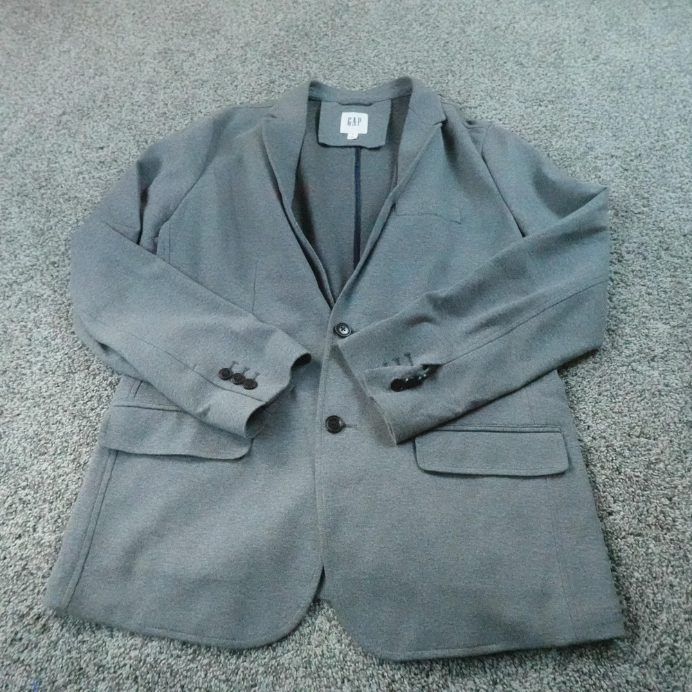 Gap Blazer Mens M Gray Unstructured Knit Sport Coat Casual Stretch Jacket‎ Top